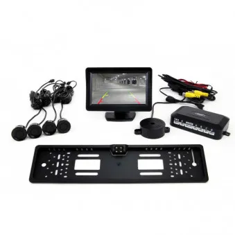 Système d'aide au stationnement TFT 4,3 "avec CAM-402 LED 4 capteurs noir AMIO 01552