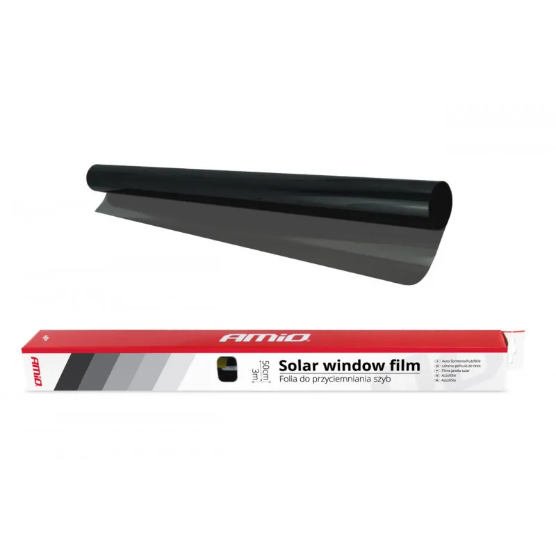 Film solaire pour vitrage noir foncé 0,5x3m (15%) AMIO 01652