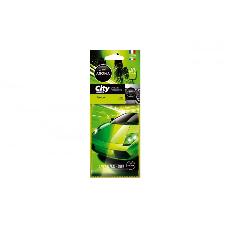 Désodorisant voiture AROMA CAR CITY CARD LEMON AMIO A92714