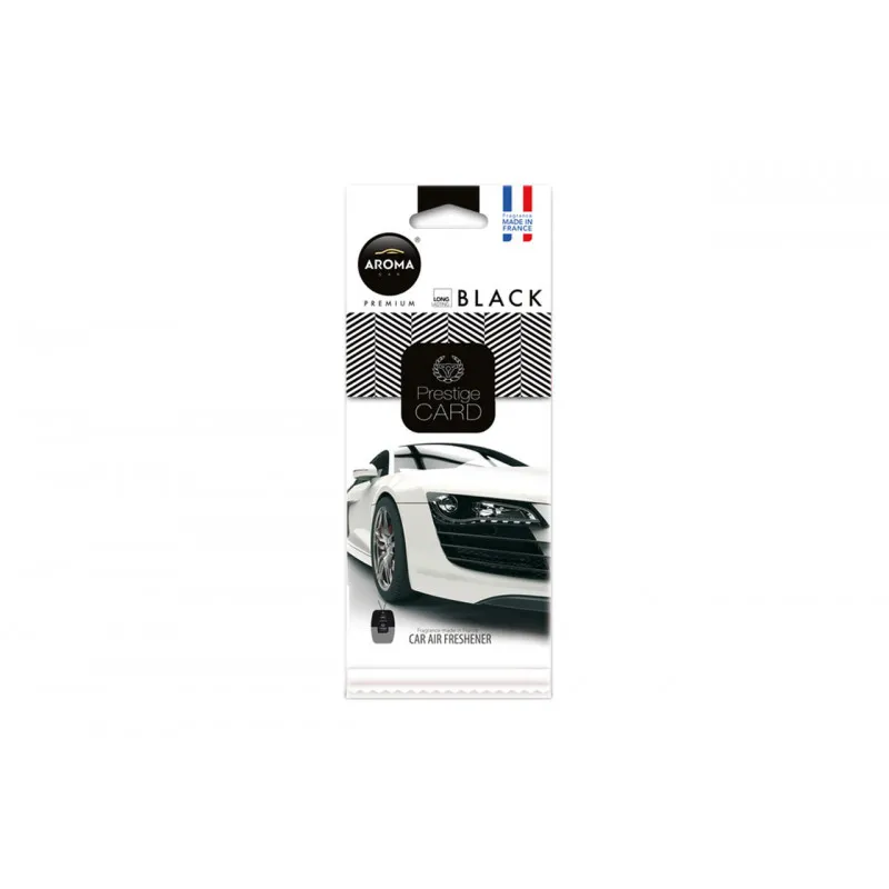 Désodorisant voiture AROMA PRESTIGE CARD NOIR AMIO A92664