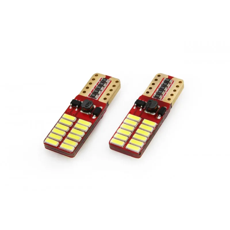 LED CANBUS 24SMD 4014 T10e (W5W) Blanc 12V / 24V AMIO 01287