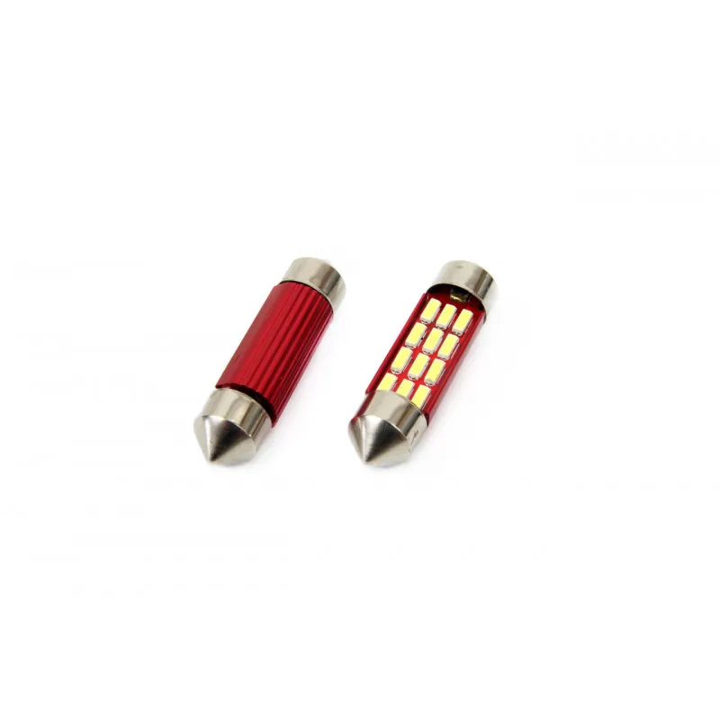 LED CANBUS 12SMD 4014 Festoon 39mm Blanc 12V / 24V AMIO 01633