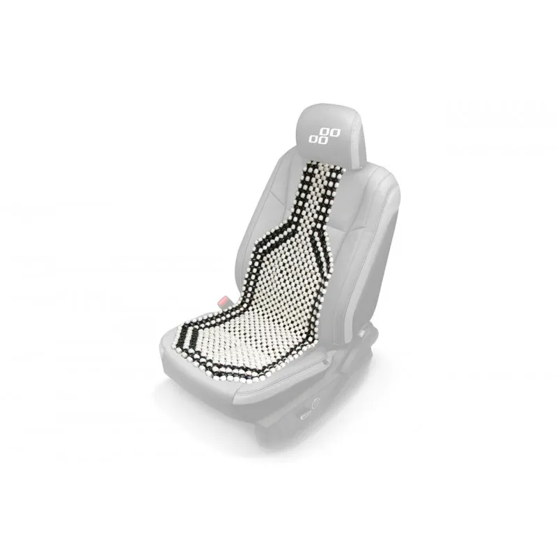 Tapis d'assise, long, noir avec finition beige AMIO 01124