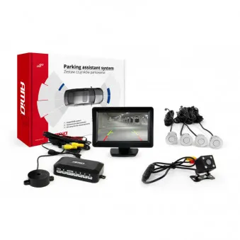 Système d'aide au stationnement TFT 4,3 "avec HD 315 LED 4 capteurs argent AMIO