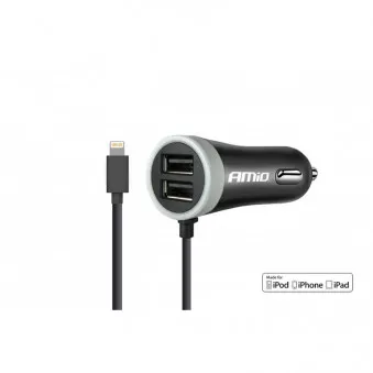 Chargeur téléphone 12 / 24V iOS + 2x USB 2.4A PCH PRO-02 AMIO