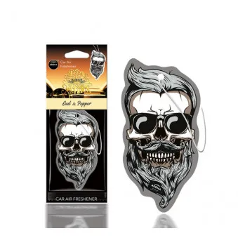 Désodorisant pour voiture AROMA DIA DE LOS MUERTOS Oud & Pepper Skull AMIO A83120