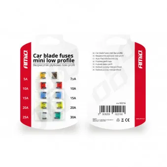 Lame de voiture fusibles mini profil bas 10 pièces AMIO