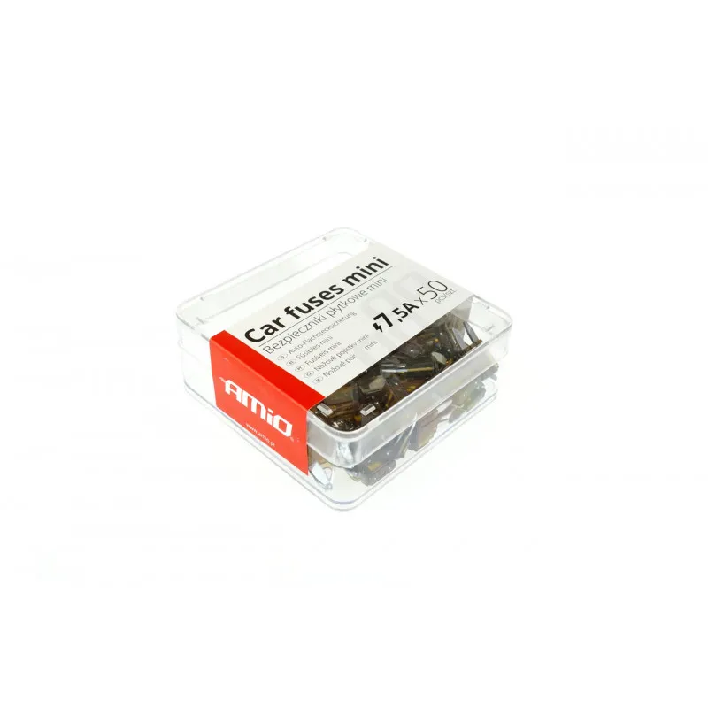Lame de voiture fusibles mini box 50 pcs 7,5A AMIO 02218