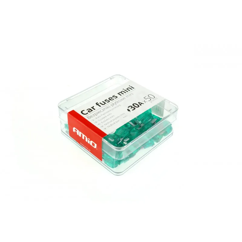 Lame de voiture fusibles mini boîte 50 pcs 30A AMIO 02223