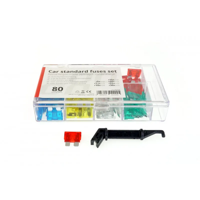 Lame de voiture fusibles boîte standard 80 pcs MIX AMIO 02224