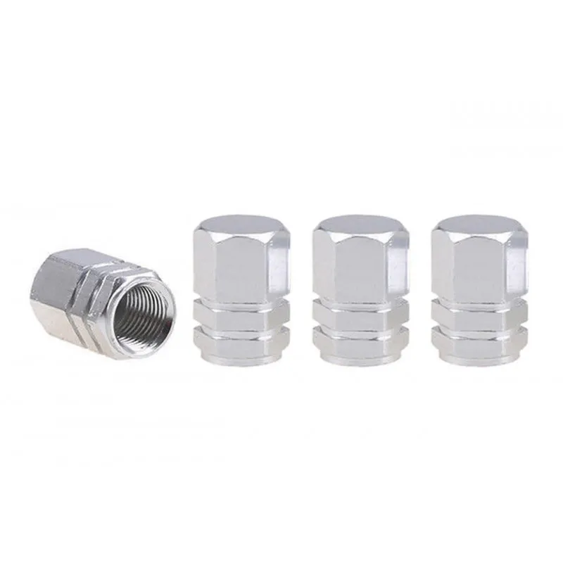 Bouchon de valve en aluminium argent 4 pcs AMIO 02236