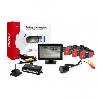Système d'aide au stationnement TFT 4,3 "avec HD-301-IR 4 capteurs support intérieur noir AMIO 02259