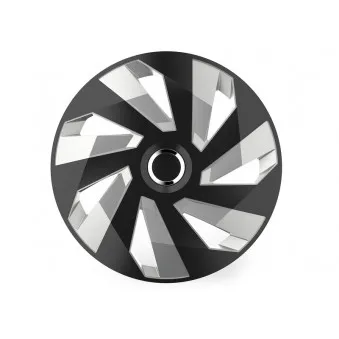 Cache-moyeu Vector RC ARGENT & NOIR 14 " AMIO 10498