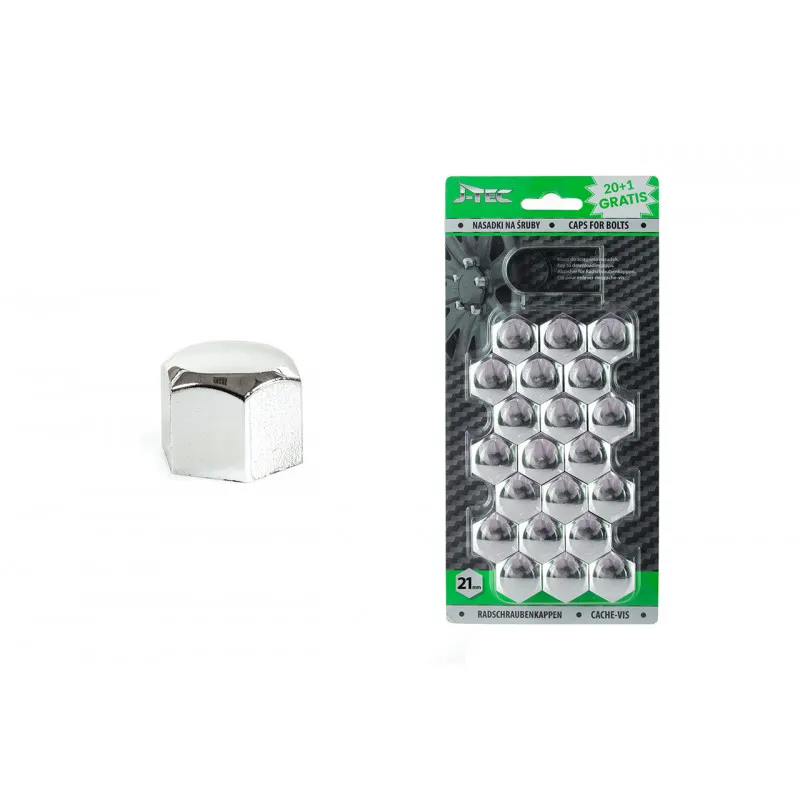 Capuchons pour boulons 21 mm chromés AMIO G21308