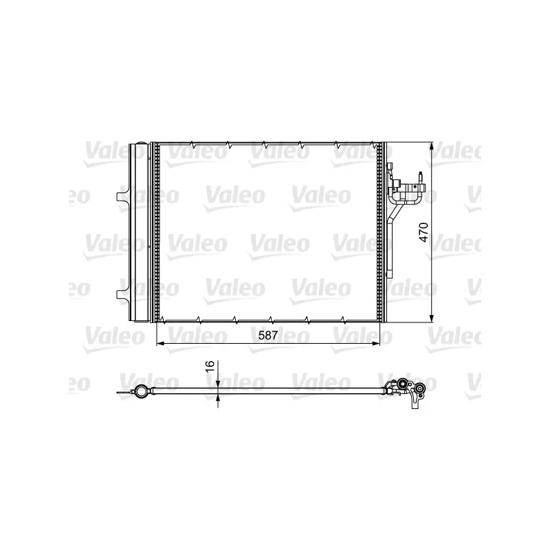 Condenseur, climatisation VALEO 814017