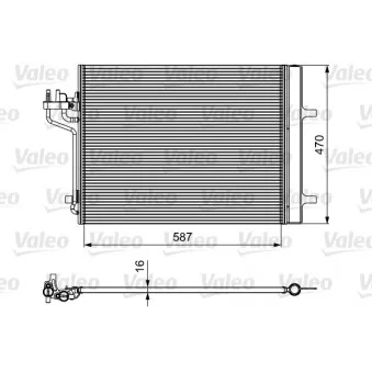 Condenseur, climatisation VALEO 814021