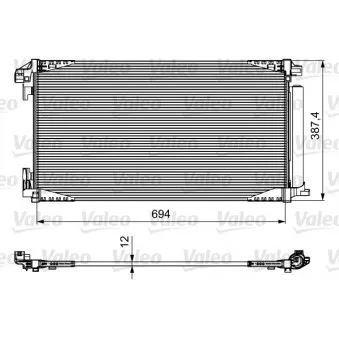 Condenseur, climatisation VALEO 814028