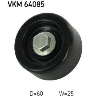 Poulie renvoi/transmission, courroie trapézoïdale à nervures SKF VKM 64085