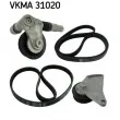 Jeu de courroies trapézoïdales à nervures SKF VKMA 31020 - Visuel 1