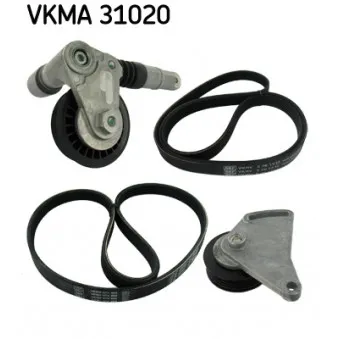 Jeu de courroies trapézoïdales à nervures SKF VKMA 31020
