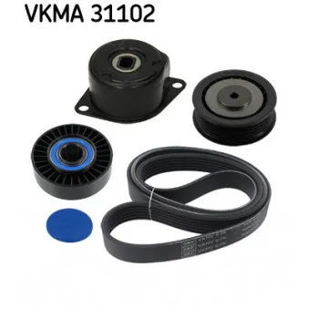 Jeu de courroies trapézoïdales à nervures SKF VKMA 31102