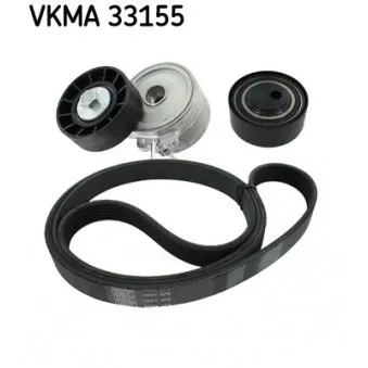 Jeu de courroies trapézoïdales à nervures SKF VKMA 33155
