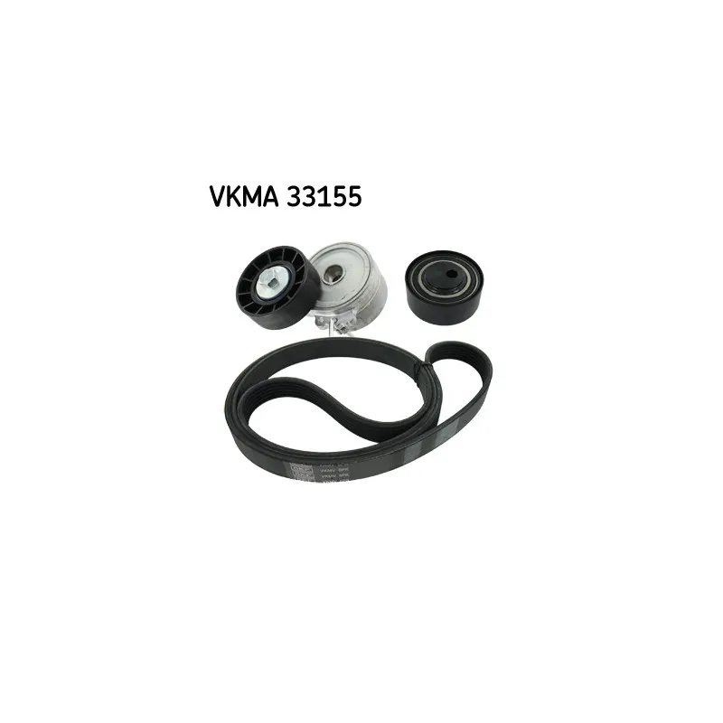 Jeu de courroies trapézoïdales à nervures SKF VKMA 33155