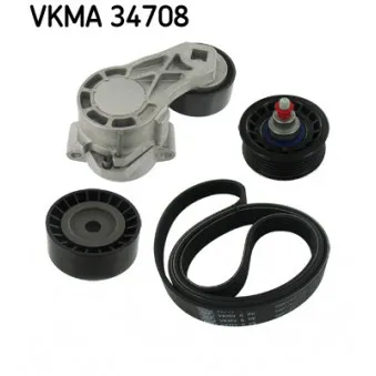 Jeu de courroies trapézoïdales à nervures SKF VKMA 34708