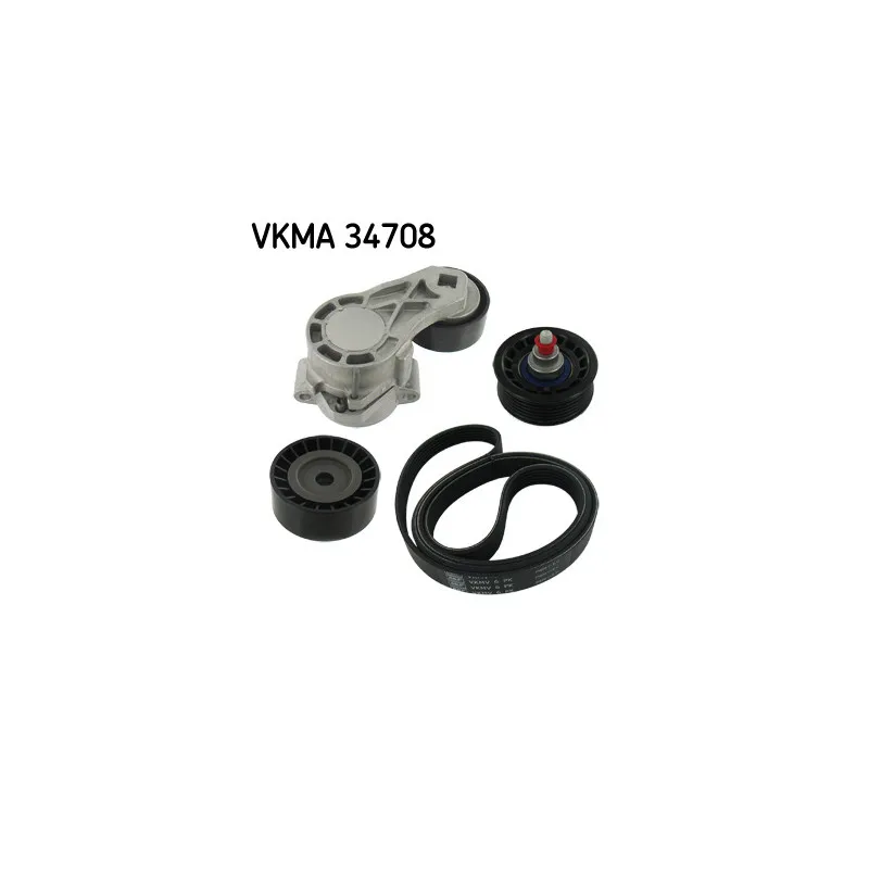 Jeu de courroies trapézoïdales à nervures SKF VKMA 34708