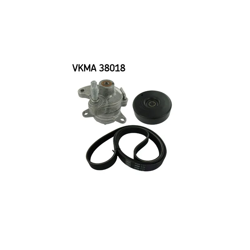 Jeu de courroies trapézoïdales à nervures SKF VKMA 38018