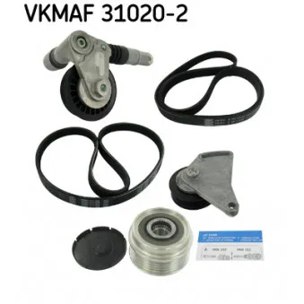 Jeu de courroies trapézoïdales à nervures SKF VKMAF 31020-2