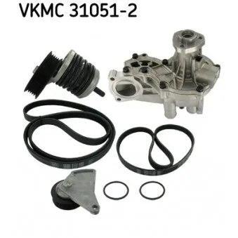 Pompe à eau+Jeu de courroie trapézoïdale à nervures SKF VKMC 31051-2