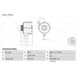 Alternateur BOSCH 0 986 033 810 - Visuel 1