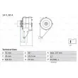 Alternateur BOSCH 0 986 038 841 - Visuel 1