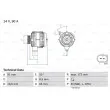 Alternateur BOSCH 0 986 041 990 - Visuel 1