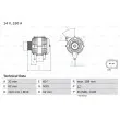 Alternateur BOSCH 0 986 048 090 - Visuel 1