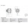 Alternateur BOSCH 0 986 081 190 - Visuel 1