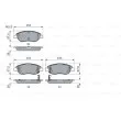 Jeu de 4 plaquettes de frein avant BOSCH 0 986 424 042 - Visuel 1