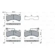 Jeu de 4 plaquettes de frein avant BOSCH 0 986 424 104 - Visuel 1