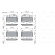 Jeu de 4 plaquettes de frein avant BOSCH 0 986 424 851 - Visuel 1