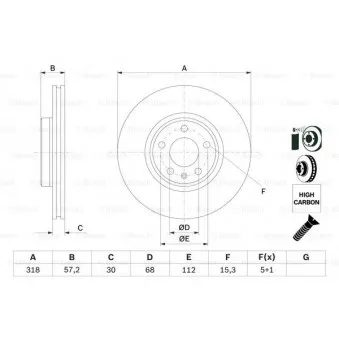 Jeu de 2 disques de frein avant BOSCH 0 986 479 E49