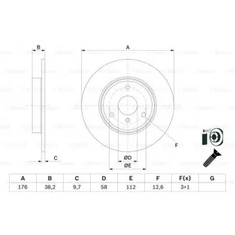 Jeu de 2 disques de frein avant BOSCH 0 986 479 E74