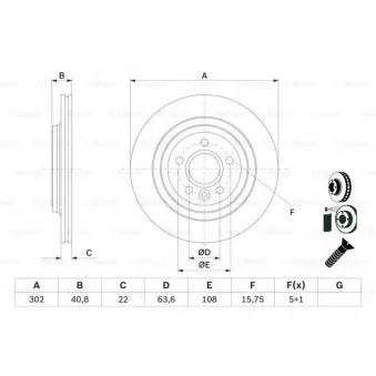 Jeu de 2 disques de frein avant BOSCH 0 986 479 E85