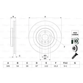 Jeu de 2 disques de frein arrière BOSCH 0 986 479 F69