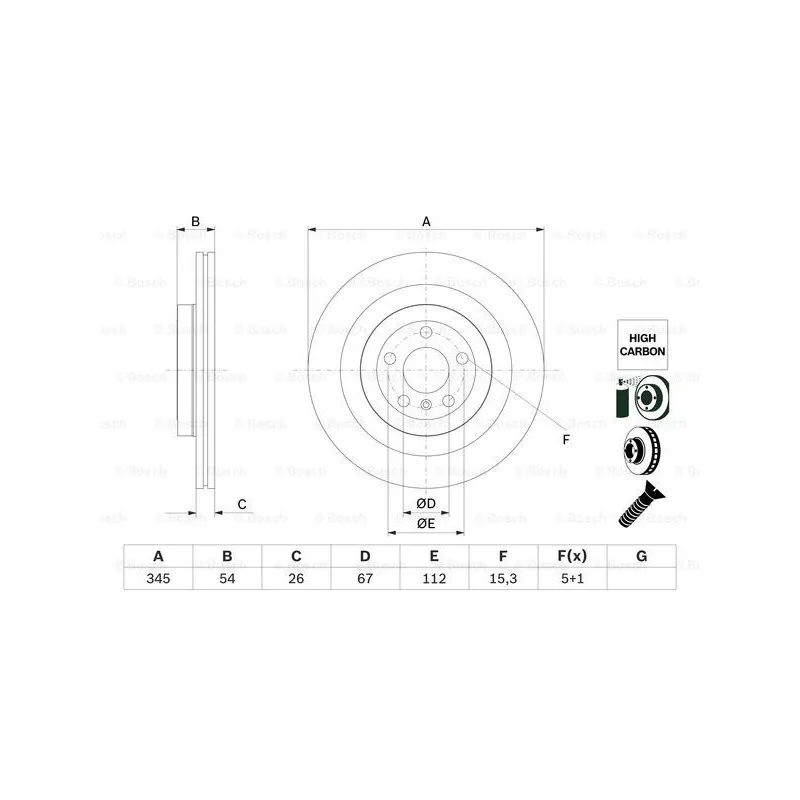 Jeu de 2 disques de frein arrière BOSCH 0 986 479 F69