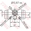 Cylindre de roue TRW BWB170 - Visuel 2
