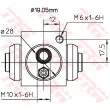 Cylindre de roue TRW BWD119A - Visuel 2