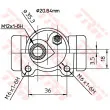 Cylindre de roue TRW BWF166 - Visuel 2