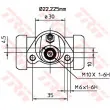 Cylindre de roue TRW BWH185 - Visuel 2