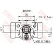 Cylindre de roue TRW BWH375 - Visuel 2